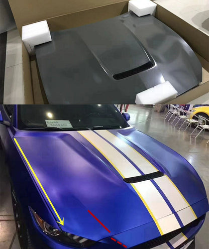 FORD MUSTANG 2015-2017 COFANO ANTERIORE DESIGN GT350 SPORTIVO CON PRESA D'ARIA