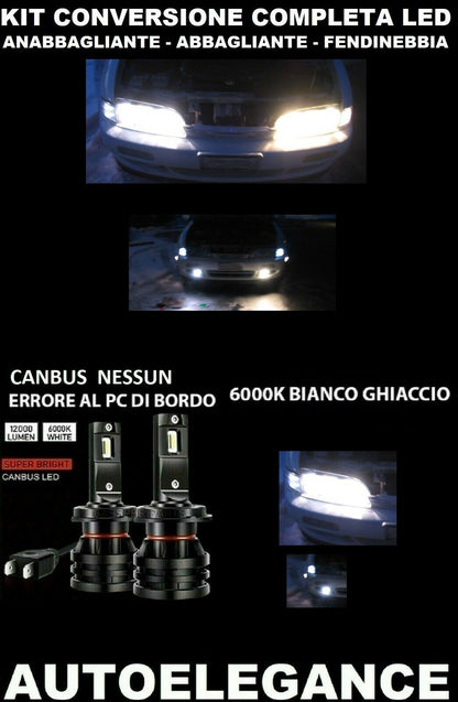 NISSAN 200SX S14 LOW BEAM HIGH BEAM FOG LIGHTS LED CAMBUS 16.000LM 0032