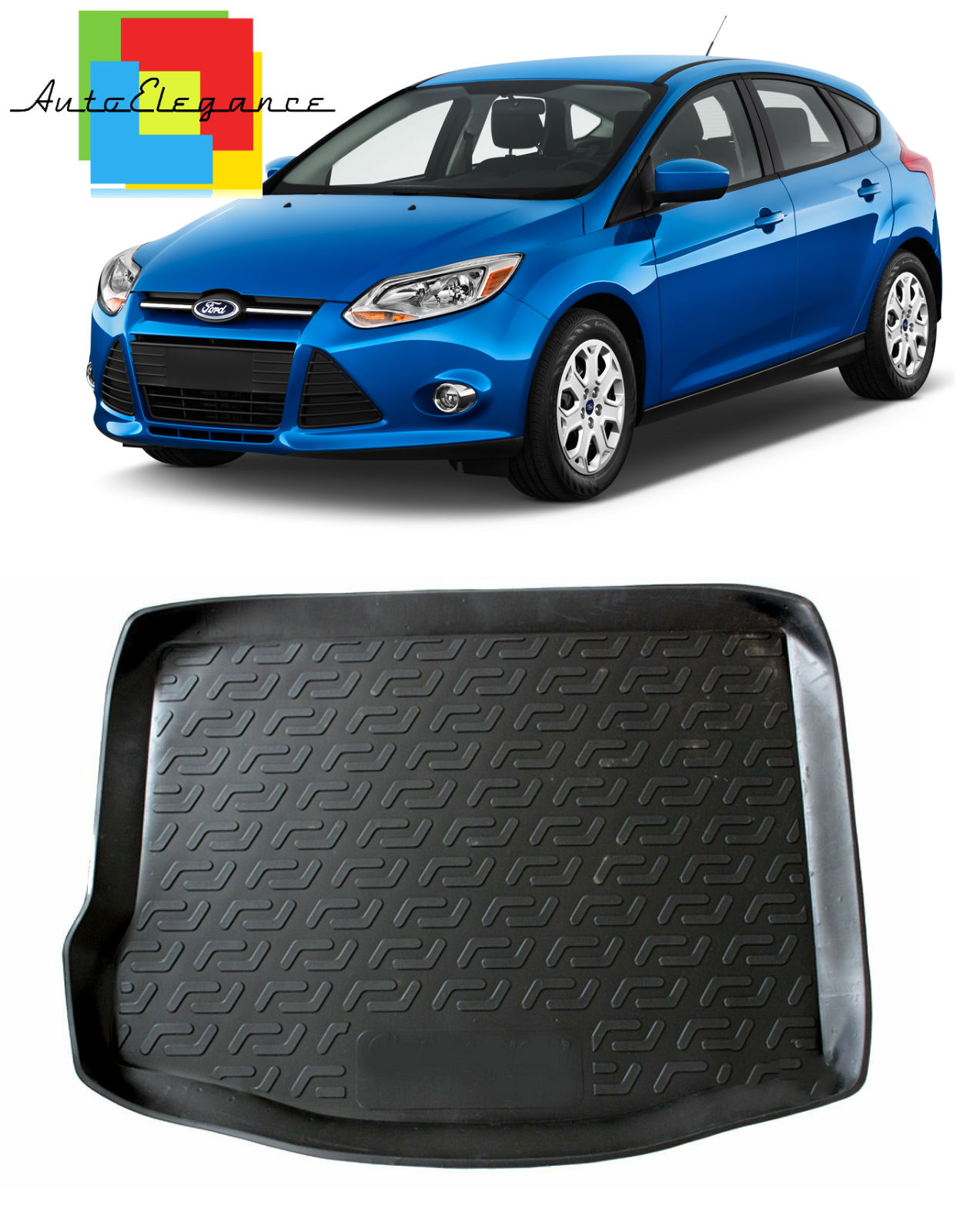 TRUNK LINER RUBBER CARPET SUPERGRIP FORD FOCUS 3 2011-2018 -AT-