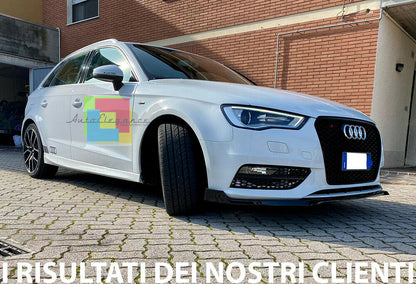 BODYKIT AUDI A3 8V 2012-2015 SPORTBACK SPLITTER MINIGONNE E DIFFUSORE LOOK RS3 AUTOELEGANCERICAMBI