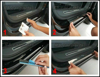 CROMATURA BATTITACCO 4 PORTE MERCEDES ML W163 1998-2005 INOX ADESIVO 0032 AUTOELEGANCERICAMBI
