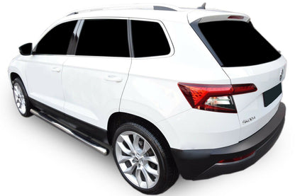 SIDE STEPS SKODA KAROQ 2017 ONWARDS UNDER DOOR TOP QUALITY TUBULAR