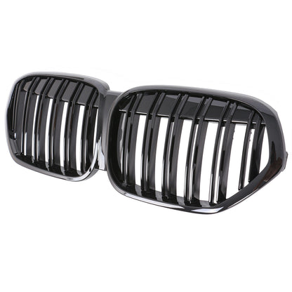 BMW X1 F48 2020+ FRONT GRILLES BLACK DOUBLE BAND M LOOK