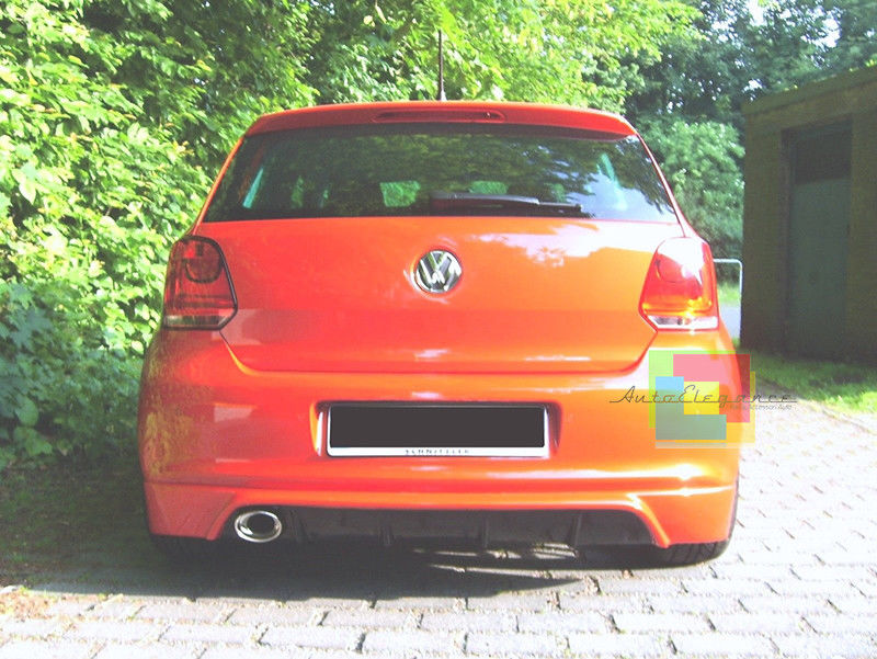 SPOILER SOTTO PARAURTI PER VW POLO 6R 2009-2014 DIFFUSORE POSTERIORE ABS SINGOLO