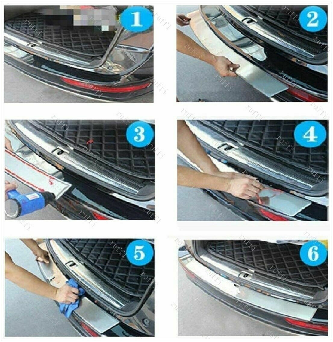 CROMATURA PROTEZIONE PARAURTI POSTERIORE DACIA DUSTER 2010-17 INOX ADESIVO 0032 AUTOELEGANCERICAMBI