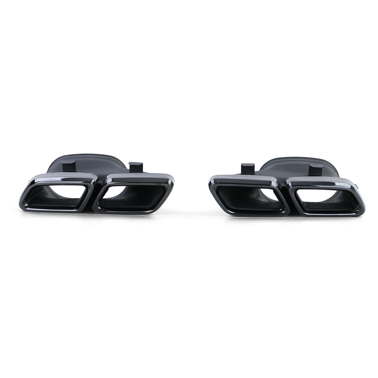 MERCEDES C-CLASS W205 2014-2018 BLACK STAINLESS STEEL EXHAUST PIPE AMG LOOK