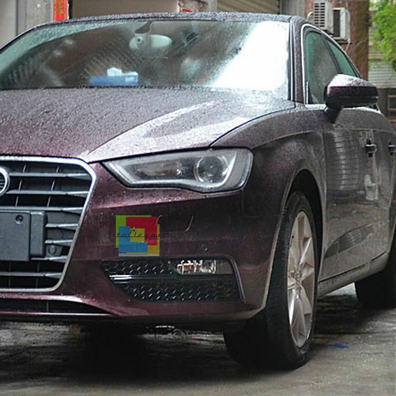 SIDE FOG LIGHT GRILLS AUDI A3 8V 2012+ RS3 DESIGN HONEYCOMB LOOK BLACK 