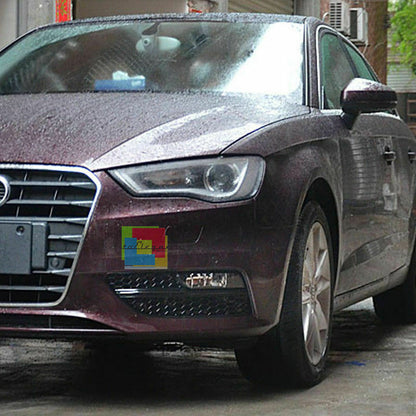 SIDE FOG LIGHT GRILLS AUDI A3 8V 2012+ RS3 DESIGN HONEYCOMB LOOK BLACK 