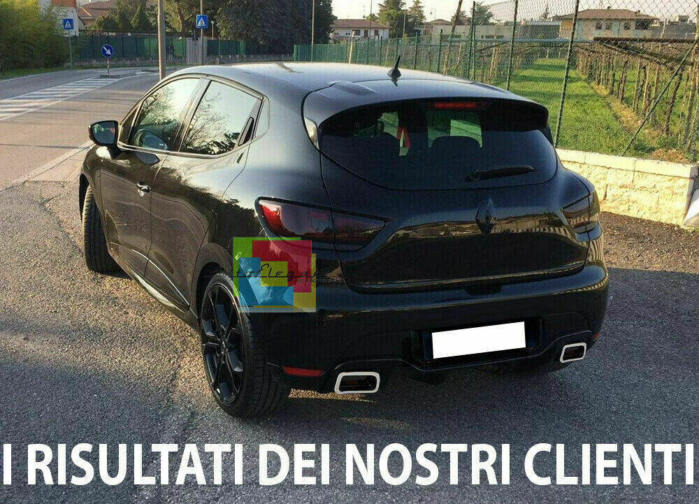 RENAULT CLIO 4 IV 2012-2019 DIFFUSORE POSTERIORE DESIGN RS ABS NERO LUCIDO 0032