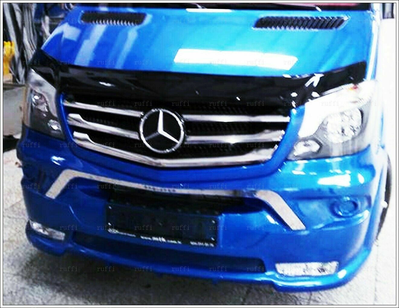 CROMATURA GRIGLIA FRONTALE 5PZ MERCEDES SPRINTER W906 13-18 INOX ADESIVO 0032 AUTOELEGANCERICAMBI