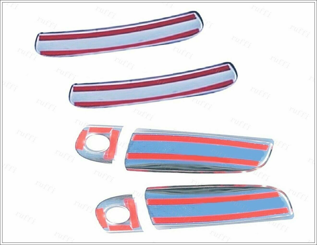 CROMATURA MANIGLIE 4 PORTE AUDI A6 C5 1997-2005 ACCIAIO INOX ADESIVO 0032 AUTOELEGANCERICAMBI