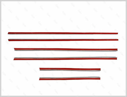 CROMATURA CORNICI FINESTRINI 6PZ MERCEDES C W204 2007-2014 INOX ADESIVO 0032 AUTOELEGANCERICAMBI