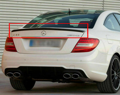 MERCEDES C W204 BERLINA SPOILER POSTERIORE COFANO C63 AMG NERO LUCIDO