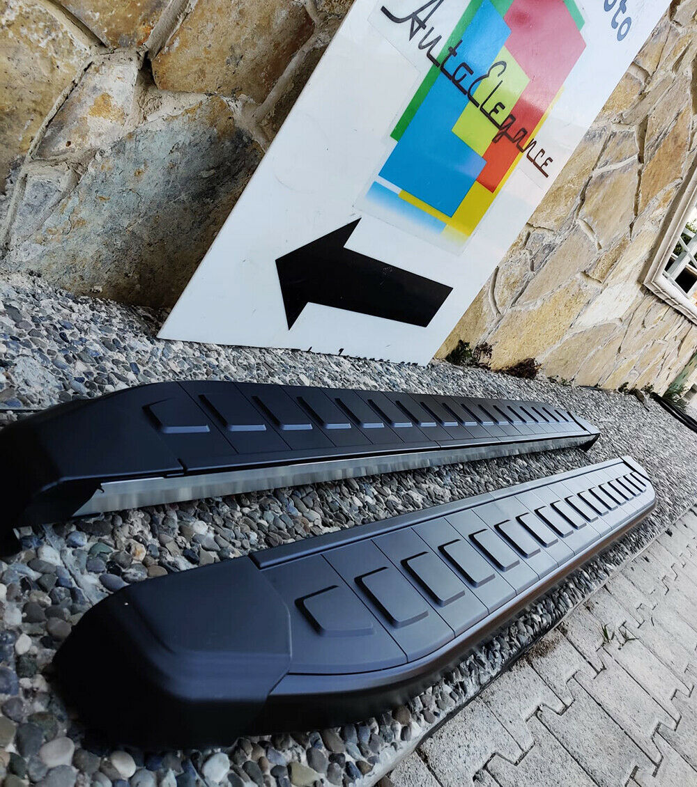 BLACK SIDE STEPS - PEUGEOT 3008 SUV 2016+ NON-SLIP DOOR PADS