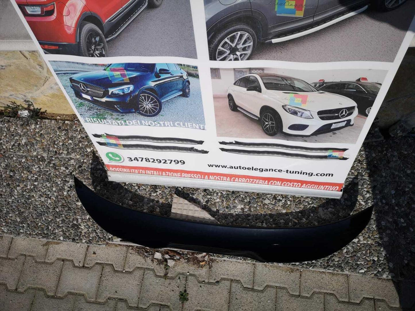 SPOILER POSTERIORE COFANO PER BMW SERIE 3 F30 BERLINA M3 IN ABS NERO LUCIDO -