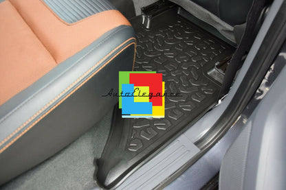 SET OF CUSTOM RUBBER CAR INTERIOR MATS FORD RANGER T6 - T7 0032