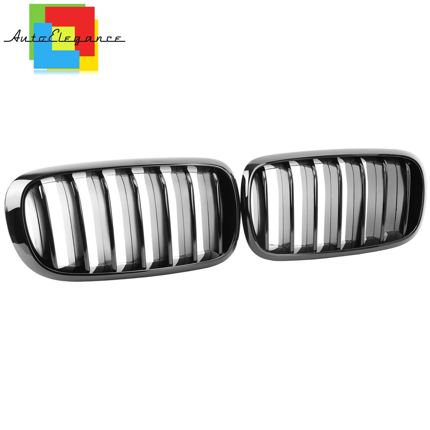 GRIGLIA BAFFI ANTERIORI X5 F15 X6 F16 LOOK NERO LUCIDO SINGOLA FASCIA NEWS