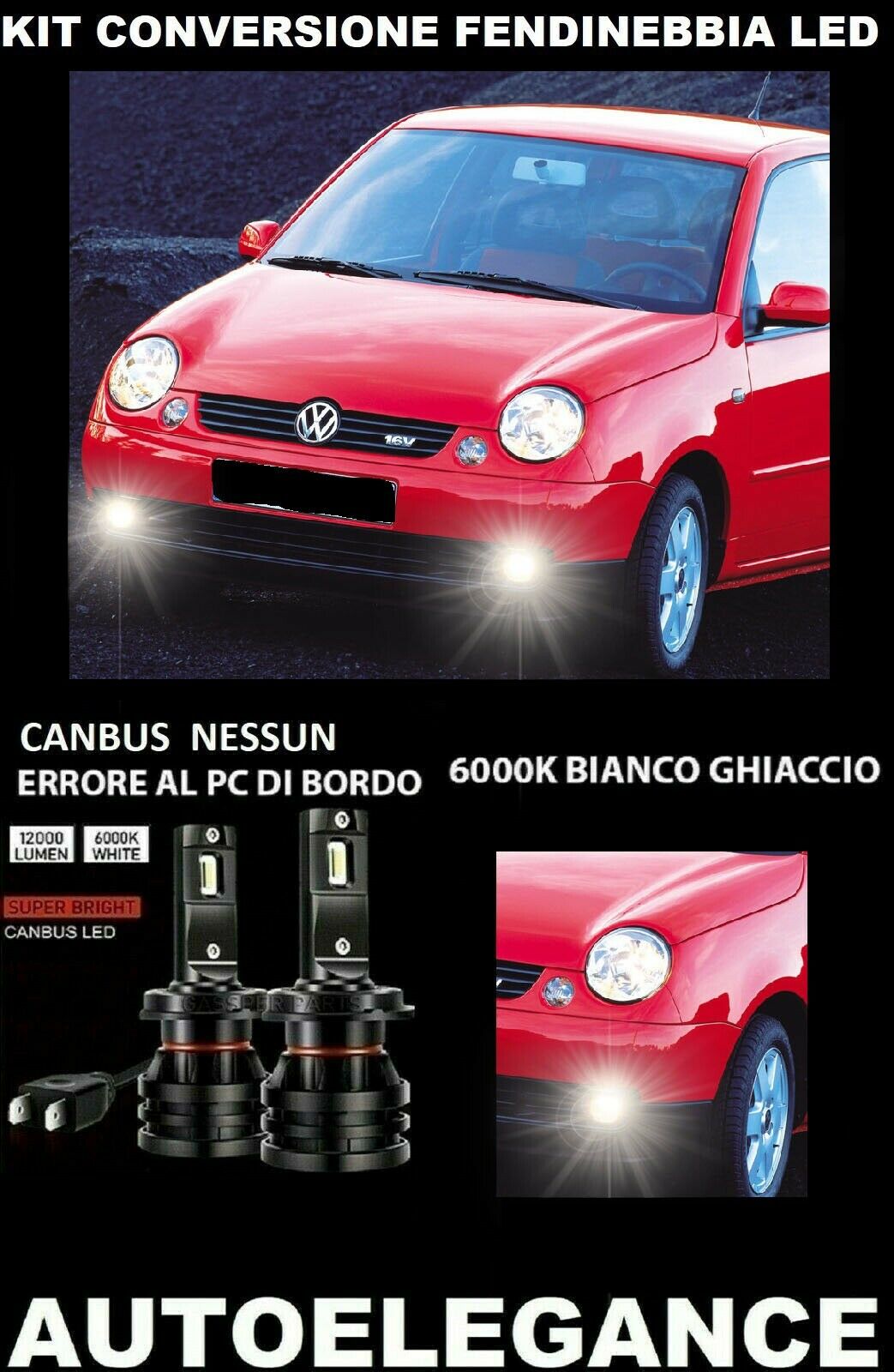 VW LUPO LED FOG LIGHTS 10.000LM CAMBUS 0032