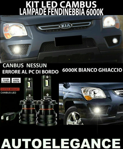 KIA SPORTAGE PAIR OF LED FOG LIGHTS 10.000LM CAMBUS 0032