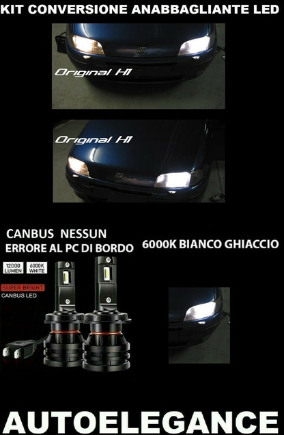 FIAT PUNTO I LED LOW BEAM HEADLIGHTS 16.000LM CAMBUS 0032