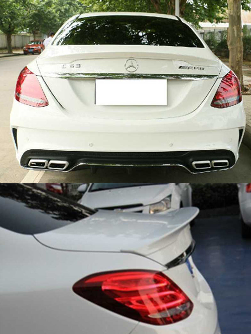 MERCEDES C-CLASS W205 REAR HOOD SPOILER AMG C63 LOOK