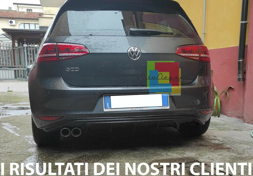 VW GOLF 7 VII 2012-2016 DIFFUSORE SOTTO PARAURTI POSTERIORE IN ABS TUNING DOPPIO SX