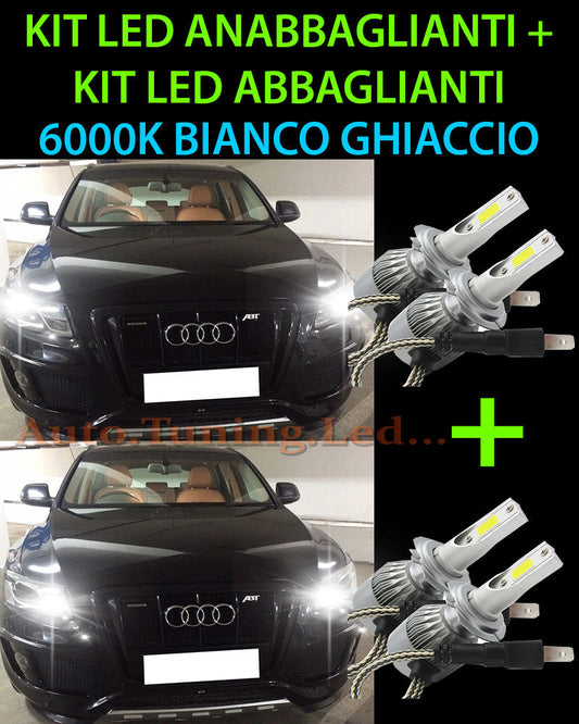 LED HIGH BEAM &amp; LOW BEAM LAMP KIT FOR AUDI Q5 2008-2011 -.