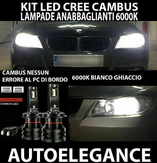 BMW SERIE 3 E90 E91 LAMPADE ANABBAGLIANTI LED 16.000LM CAMBUS - AT 0032 AUTOELEGANCERICAMBI
