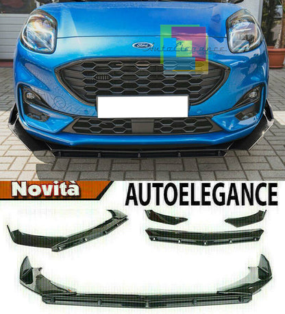 FORD PUMA FRONT BUMPER SPLITTER GLOSS BLACK RS LOOK