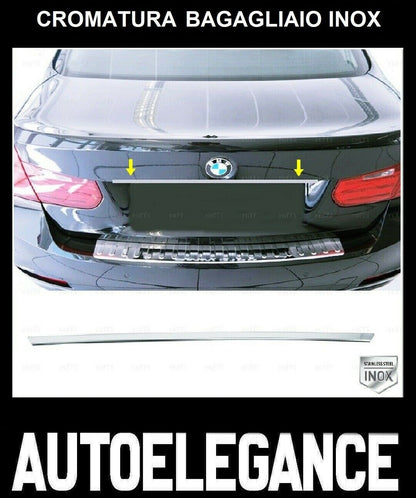 CROMATURA BAGAGLIAIO BMW SERIE 3 F30 F80 2011-2018 ACCIAIO INOX ADESIVO 0032 AUTOELEGANCERICAMBI
