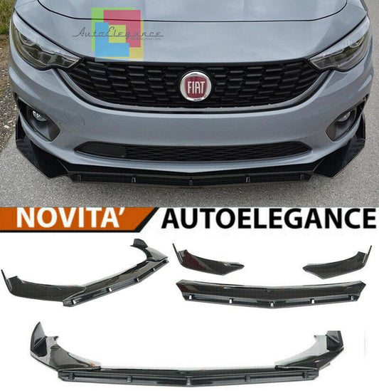 FIAT TIPO 2014-2021 SPLITTER PARAURTI ANTERIORE NERO LUCIDO LOOK RS