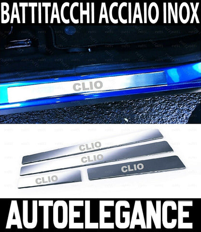 RENAULT CLIO MK4 4 2012+ EXCLUSIVE LOOK CHROME DOOR SILL ADHESIVE 4 PIECES