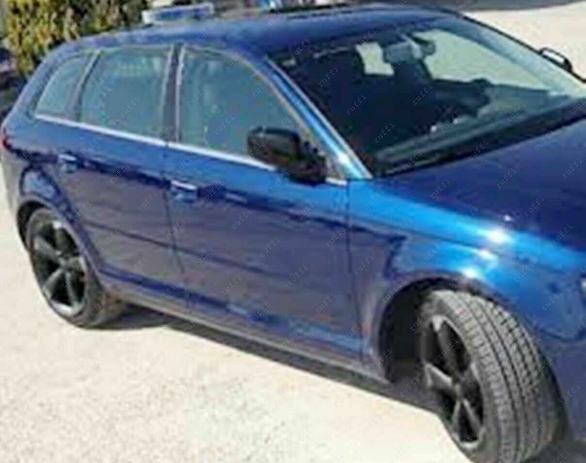 CROMATURA CORNICI FINESTRINI 6PZ AUDI A3 2003-2013 ACCIAIO INOX ADESIVO 0032 AUTOELEGANCERICAMBI