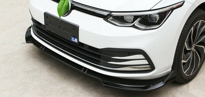 SPLITTER VW GOLF 8 VIII UNDER FRONT BUMPER ABS GLOSSY BLACK BLADE
