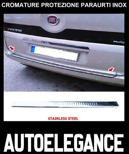 CROMATURA PROTEZIONE PARAURTI POSTERIORE FIAT FIORINO 2008+ INOX ADESIVO 0032 AUTOELEGANCERICAMBI