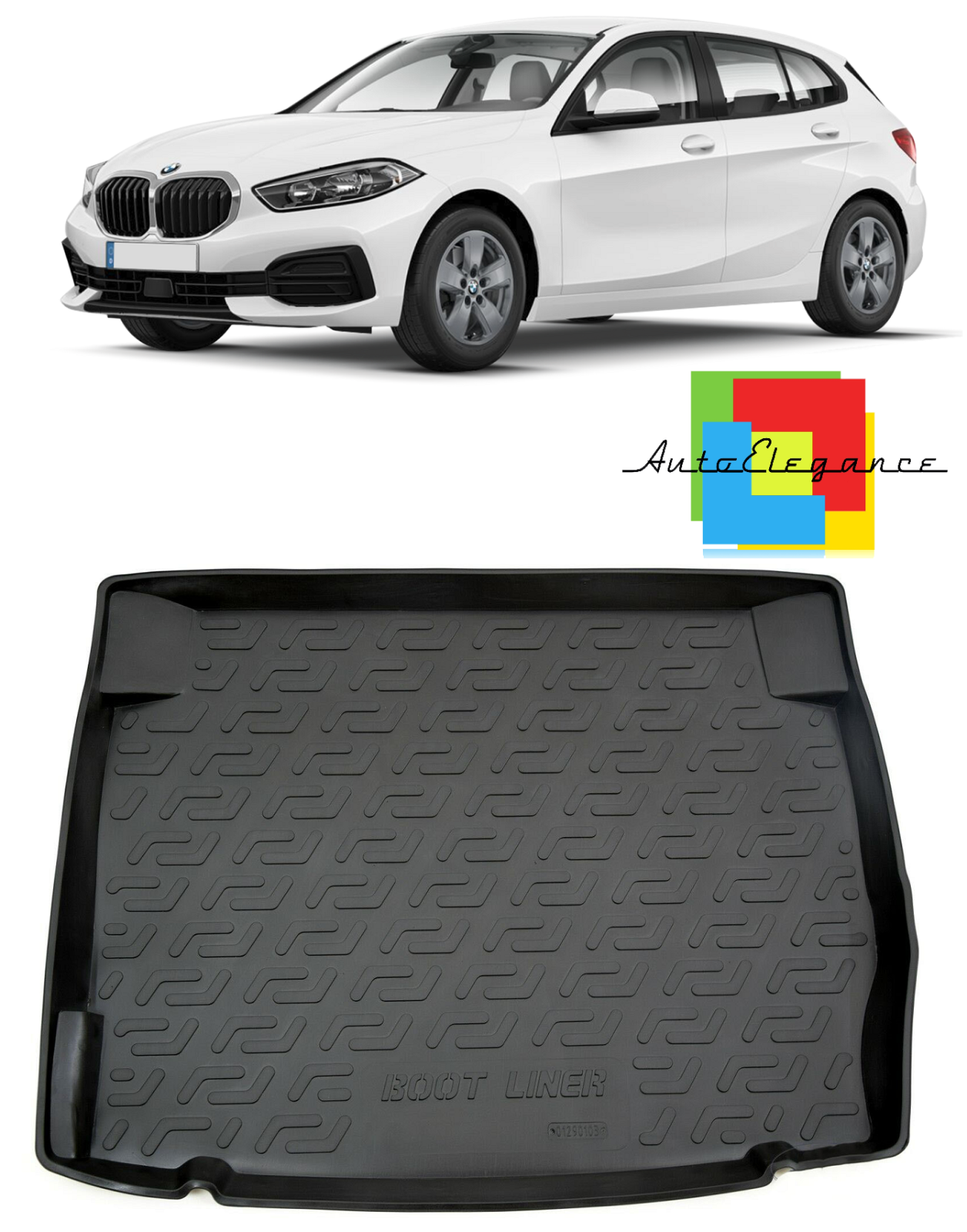 VASCA BAULE BAGAGLIAIO TAPPETO GOMMA SUPERGRIP BMW SERIE 1 F20 2011-2019 -AT-
