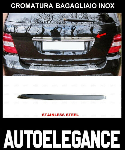 CROMATURA BAGAGLIAIO SUPERIORE MERCEDES ML W164 2005-2011 INOX ADESIVO 0032 AUTOELEGANCERICAMBI