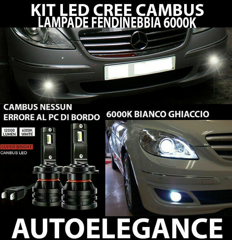 MERCEDES A-CLASS W169 PAIR OF LED FOG LIGHTS 10.000LM CAMBUS 0032