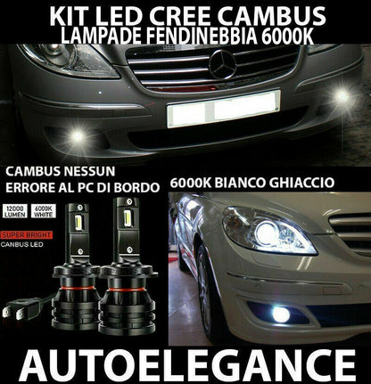 MERCEDES A-CLASS W169 PAIR OF LED FOG LIGHTS 10.000LM CAMBUS 0032