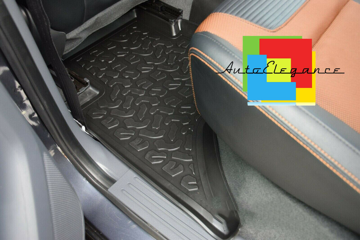 SET OF CUSTOM RUBBER CAR INTERIOR MATS FORD RANGER T6 - T7 0032