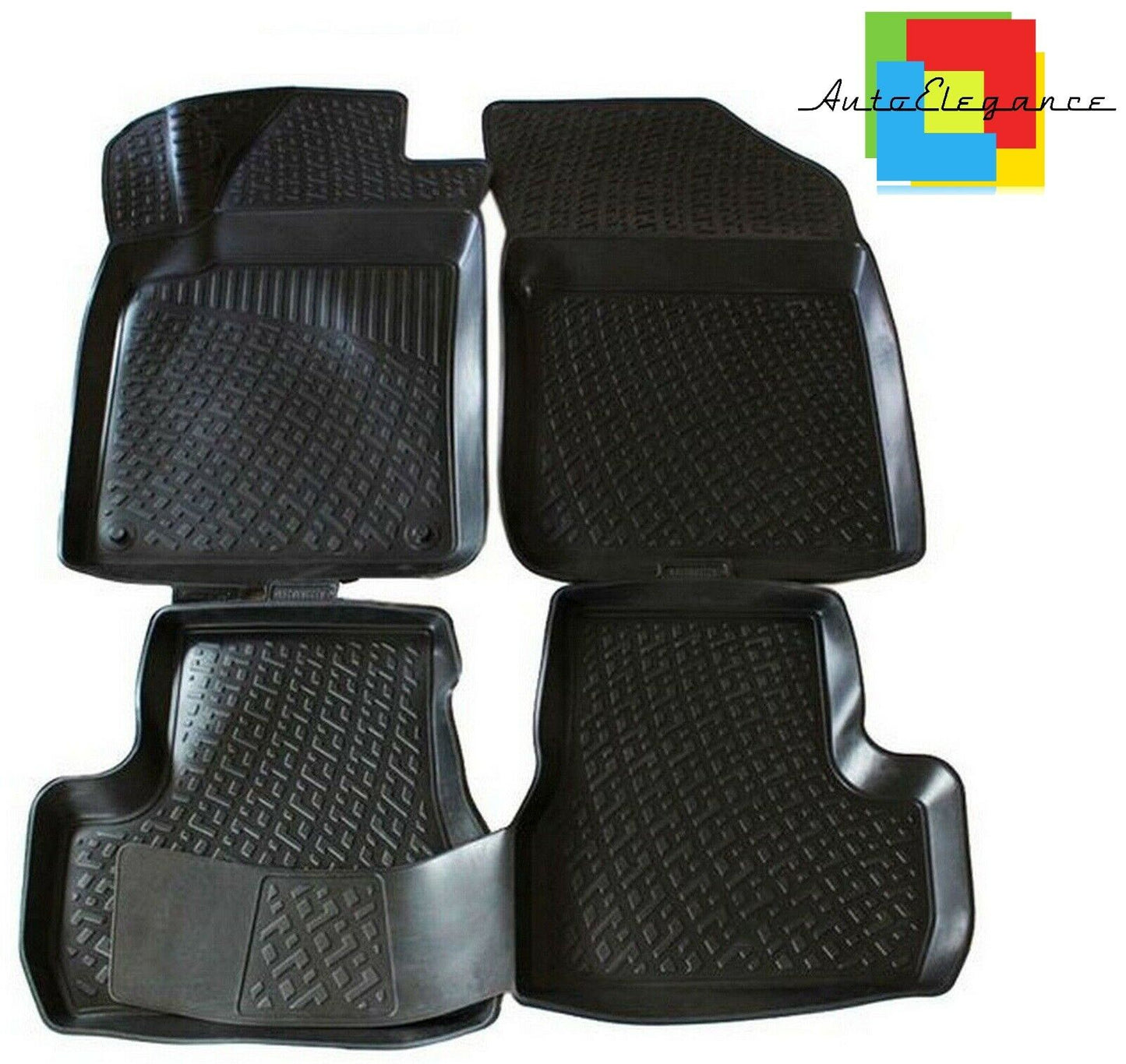SET OF CUSTOM RUBBER CAR INTERIOR MATS FOR CITROEN C3 II 2009-2013 -AT-