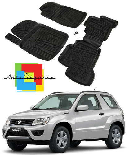 SET OF CUSTOM RUBBER CAR INTERIOR MATS FOR SUZUKI GRAND VITARA 3 DOORS -AT-