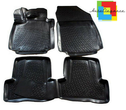 SET OF CUSTOM RUBBER CAR INTERIOR MATS FOR RENAULT CLIO IV 2012-2019 -AT-