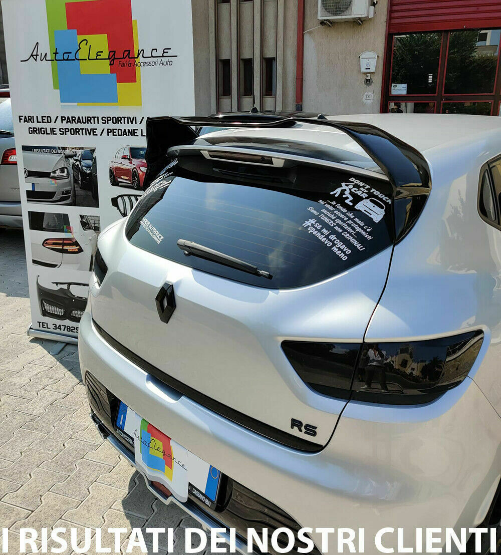 0069 RENAULT CLIO 4 IV SPOILER POSTERIORE TETTO LOOK SPORTIVO RS NERO LUCIDO AUTOELEGANCERICAMBI