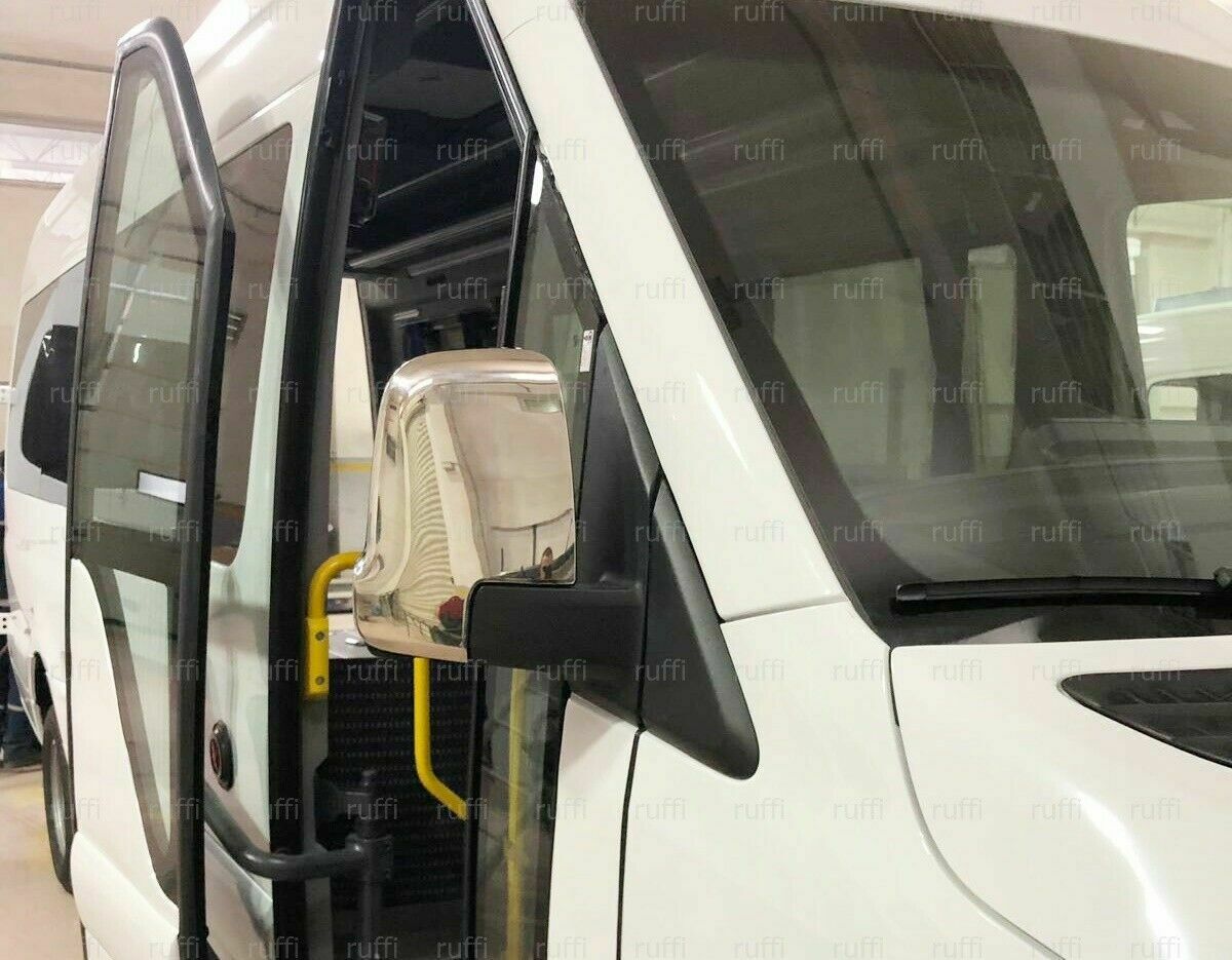 CROMATURA SPECCHIETTI LATERALI MERCEDES SPRINTER W907 2018+ INOX ADESIVO 0032 AUTOELEGANCERICAMBI