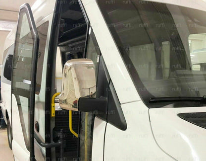 CROMATURA SPECCHIETTI LATERALI MERCEDES SPRINTER W907 2018+ INOX ADESIVO 0032 AUTOELEGANCERICAMBI