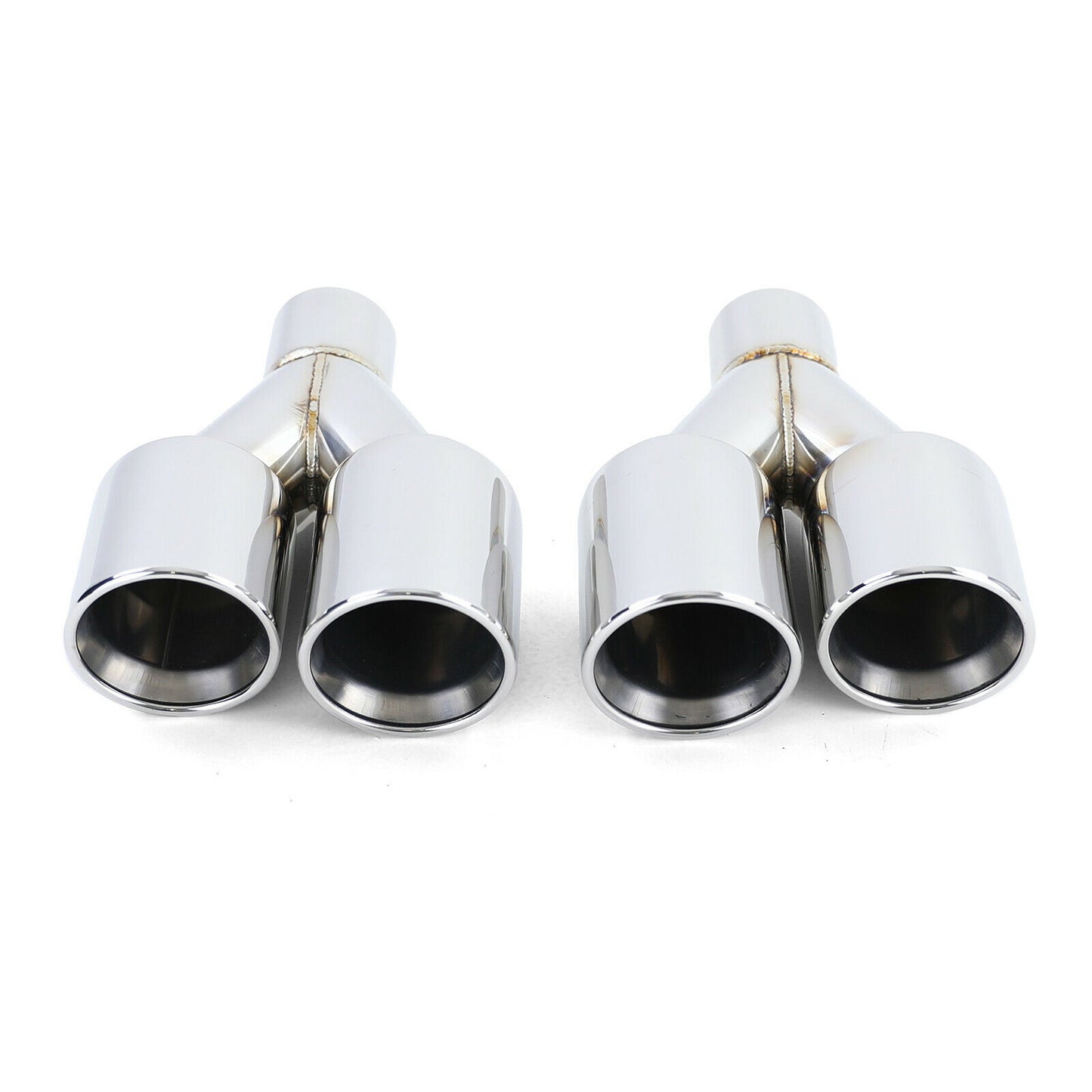 COPPIA TERMINALI DI SCARICO PER BMW SERIE 5 F10 F11 INOX M SPORT / M5 CROMATI AUTOELEGANCERICAMBI