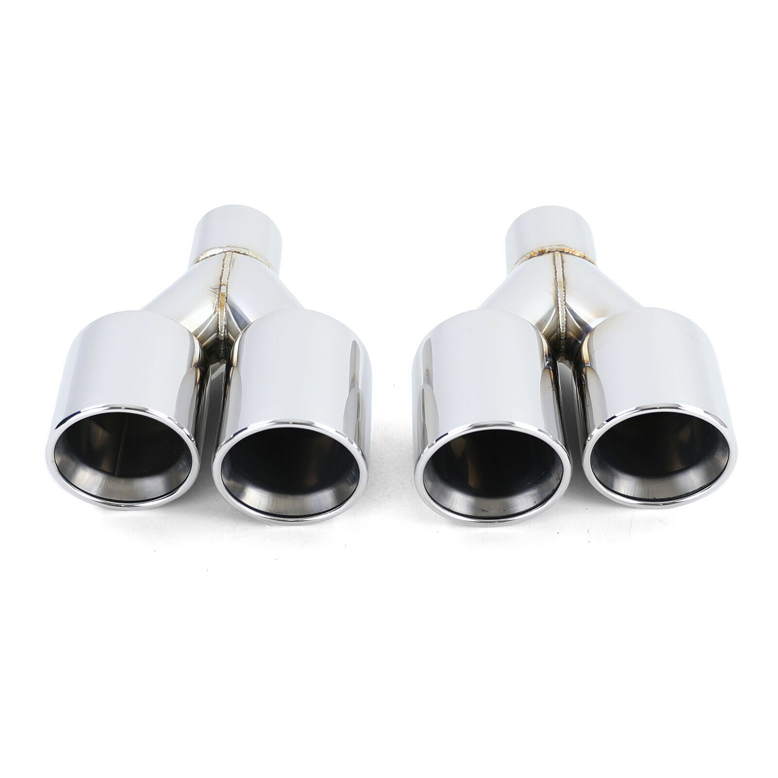 COPPIA TERMINALI DI SCARICO PER BMW SERIE 5 F10 F11 INOX M SPORT / M5 CROMATI AUTOELEGANCERICAMBI