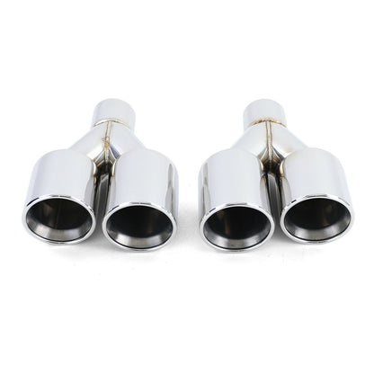 COPPIA TERMINALI DI SCARICO PER BMW SERIE 5 F10 F11 INOX M SPORT / M5 CROMATI AUTOELEGANCERICAMBI
