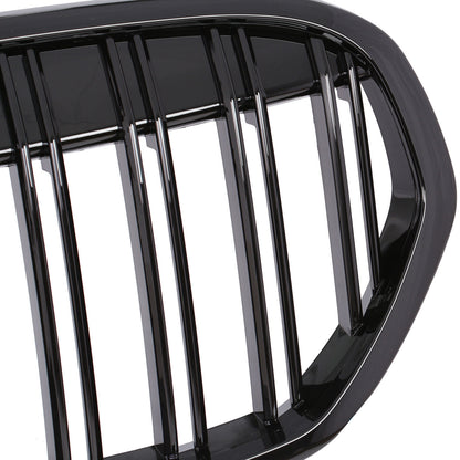 BMW X1 F48 2020+ FRONT GRILLES BLACK DOUBLE BAND M LOOK